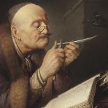 Scholar Sharpening a Quill Pen-Gerard Dou-Giclee Print