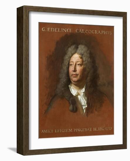 Gérard Edelinck (1641-1707), graveur-Hyacinthe Rigaud-Framed Giclee Print