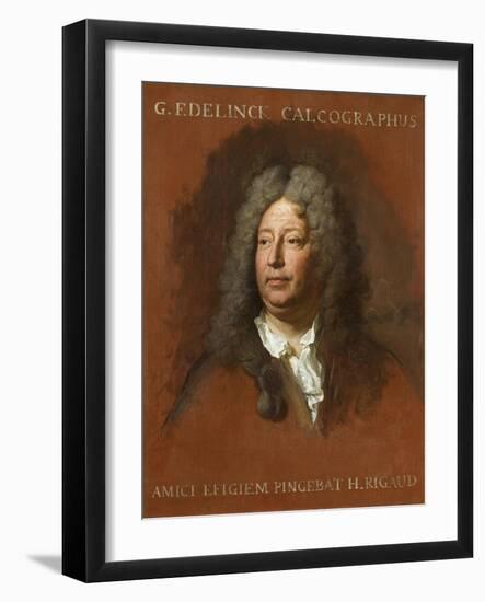 Gérard Edelinck (1641-1707), graveur-Hyacinthe Rigaud-Framed Giclee Print