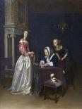 The Apple Peeler, 1660-Gerard ter Borch-Framed Giclee Print