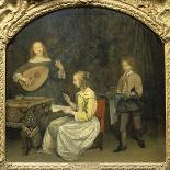 The Pressing Invitation to Drink, C.1648-Gerard ter Borch-Mounted Giclee Print