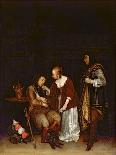 The Pressing Invitation to Drink, C.1648-Gerard ter Borch-Mounted Giclee Print