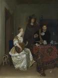 Three Figures Conversing in an Interior (The Paternal Admonitio), Ca 1654-Gerard Ter Borch the Younger-Mounted Giclee Print