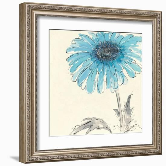 Gerbera Blue II-Chris Paschke-Framed Art Print