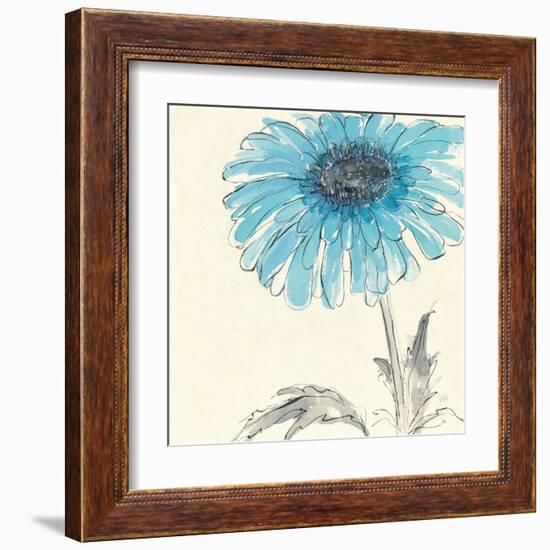 Gerbera Blue II-Chris Paschke-Framed Art Print