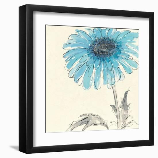 Gerbera Blue II-Chris Paschke-Framed Art Print