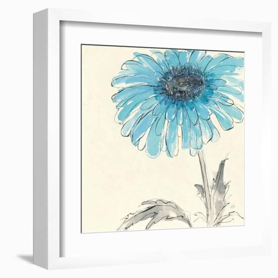 Gerbera Blue II-Chris Paschke-Framed Art Print