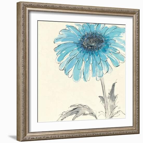 Gerbera Blue II-Chris Paschke-Framed Art Print