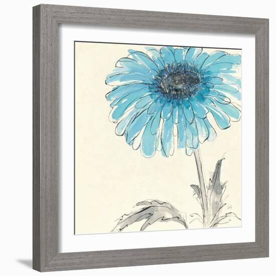 Gerbera Blue II-Chris Paschke-Framed Art Print