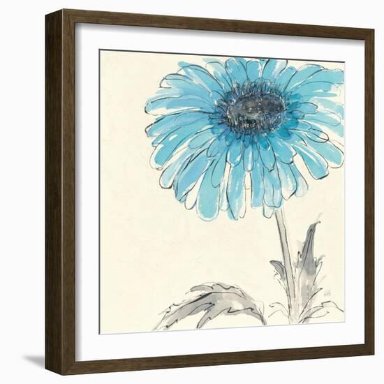 Gerbera Blue II-Chris Paschke-Framed Art Print