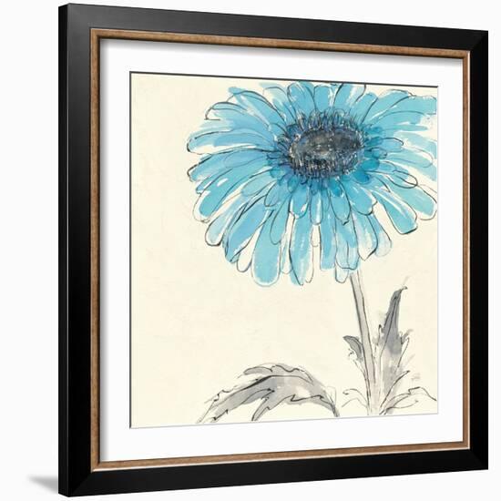 Gerbera Blue II-Chris Paschke-Framed Art Print