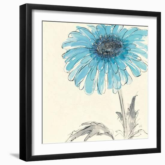 Gerbera Blue II-Chris Paschke-Framed Art Print