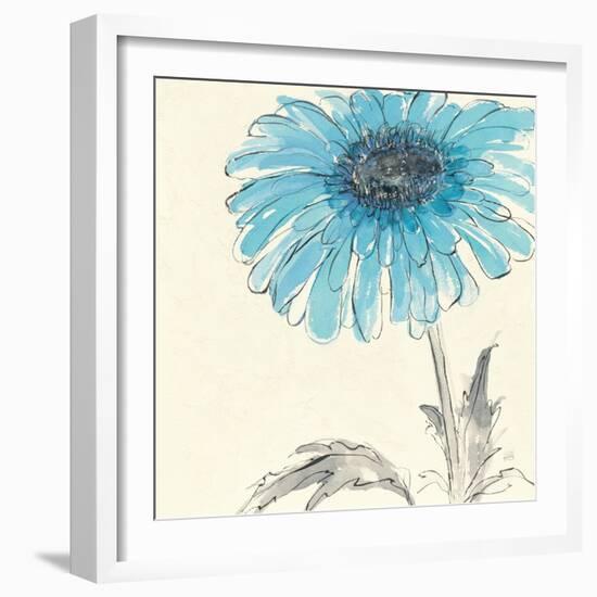 Gerbera Blue II-Chris Paschke-Framed Art Print