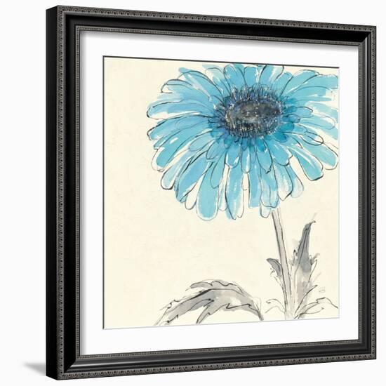 Gerbera Blue II-Chris Paschke-Framed Art Print