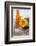 Gerbera, Flower, Orange, Glass Bottle-Andrea Haase-Framed Photographic Print