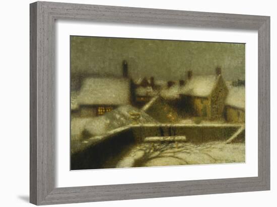 Gerberoy in the Snow; Gerberoy Sous La Neige, C.1900-Henri Eugene Augustin Le Sidaner-Framed Giclee Print