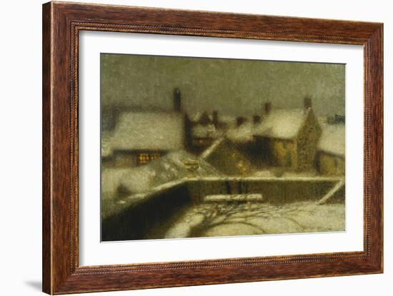 Gerberoy in the Snow; Gerberoy Sous La Neige, C.1900-Henri Eugene Augustin Le Sidaner-Framed Giclee Print