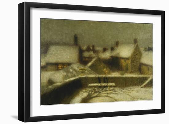 Gerberoy in the Snow; Gerberoy Sous La Neige, C.1900-Henri Eugene Augustin Le Sidaner-Framed Giclee Print