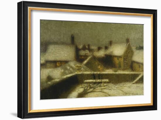 Gerberoy in the Snow; Gerberoy Sous La Neige, C.1900-Henri Eugene Augustin Le Sidaner-Framed Giclee Print