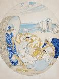 Chatting on the Danish Beach-Gerda Wegener-Giclee Print