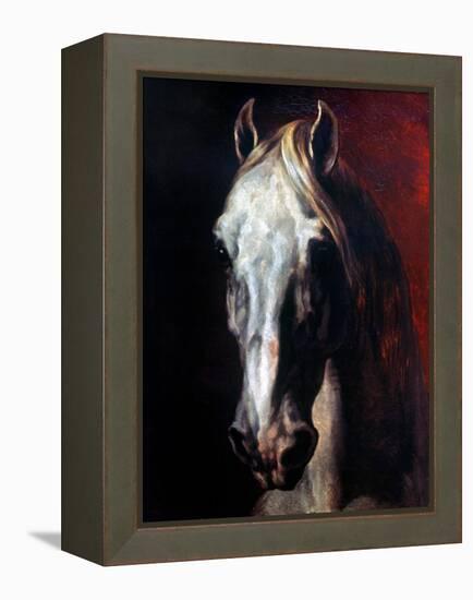 Gericault: White Horse-Théodore Géricault-Framed Premier Image Canvas