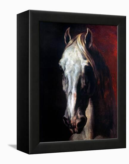 Gericault: White Horse-Théodore Géricault-Framed Premier Image Canvas