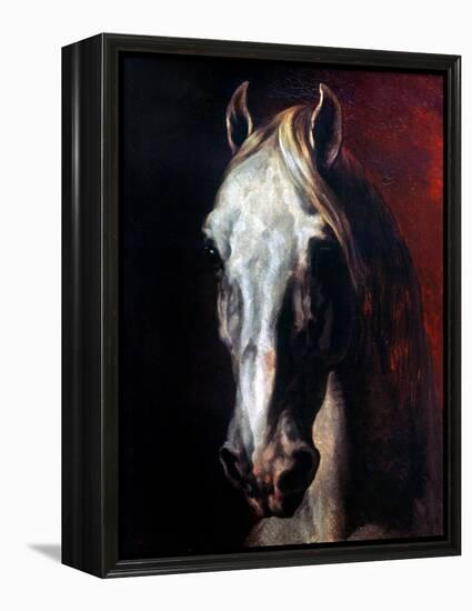 Gericault: White Horse-Théodore Géricault-Framed Premier Image Canvas