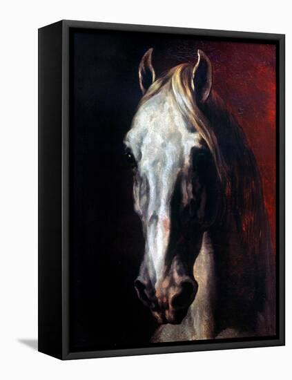 Gericault: White Horse-Théodore Géricault-Framed Premier Image Canvas