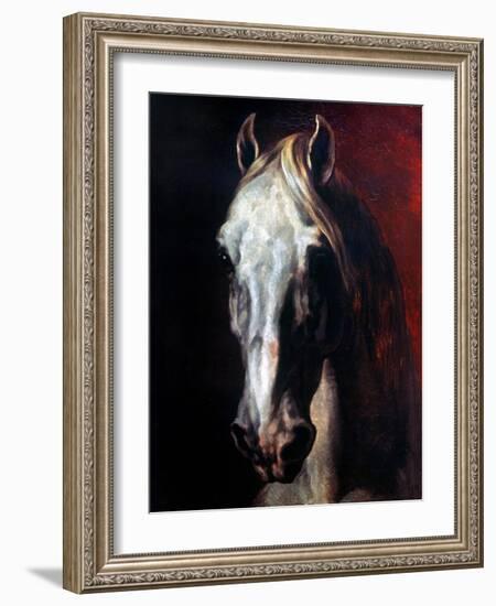 Gericault: White Horse-Théodore Géricault-Framed Giclee Print