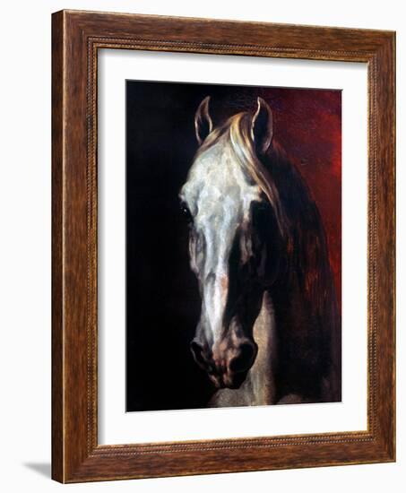 Gericault: White Horse-Théodore Géricault-Framed Giclee Print