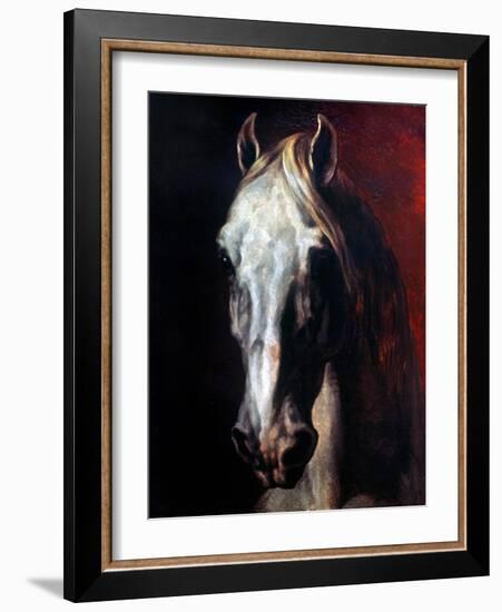 Gericault: White Horse-Théodore Géricault-Framed Giclee Print