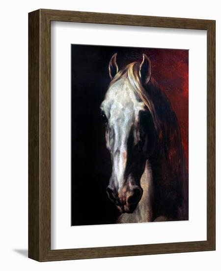 Gericault: White Horse-Théodore Géricault-Framed Giclee Print