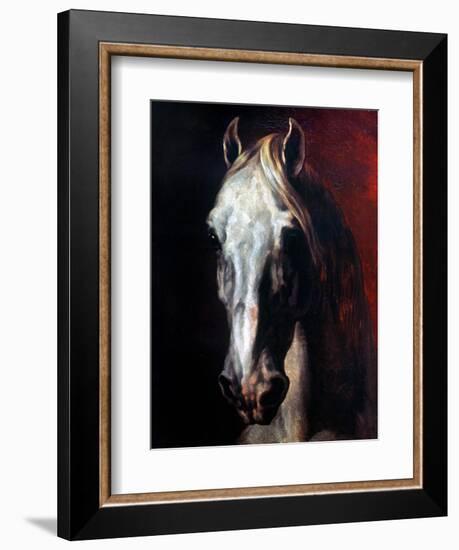 Gericault: White Horse-Théodore Géricault-Framed Giclee Print