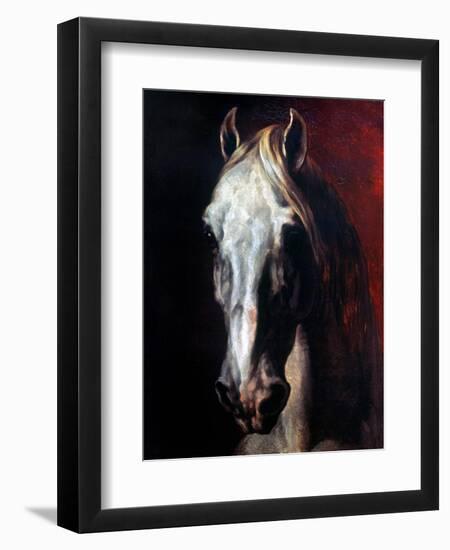 Gericault: White Horse-Théodore Géricault-Framed Giclee Print