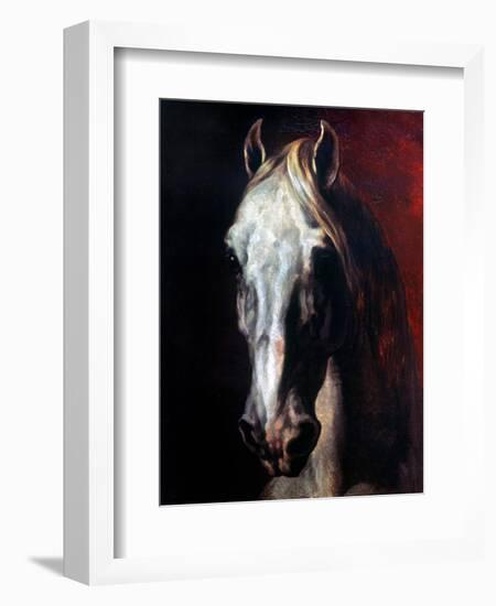 Gericault: White Horse-Théodore Géricault-Framed Giclee Print
