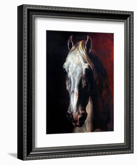 Gericault: White Horse-Théodore Géricault-Framed Giclee Print
