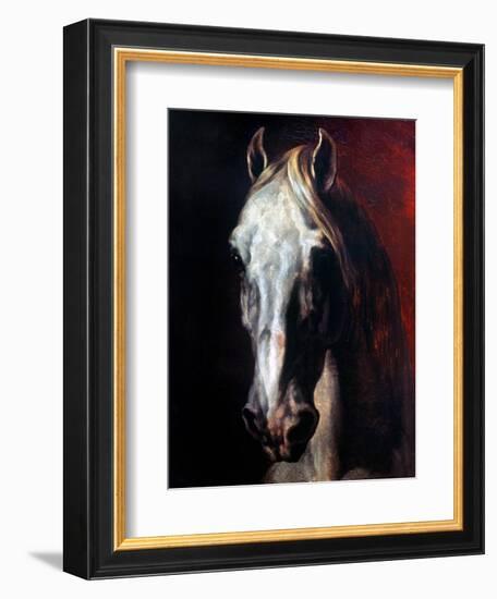 Gericault: White Horse-Théodore Géricault-Framed Giclee Print