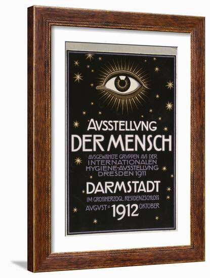 German Advertisement for a 'Hygiene Exhibition' in Darmstadt, Printed by C.C. Meinhold Und S…-Franz von Stuck-Framed Giclee Print