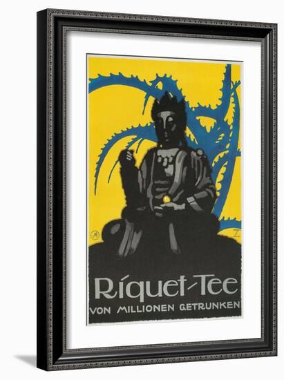 German Advertisement for Riquet Tea, Buddha and Thorn Bush-null-Framed Giclee Print