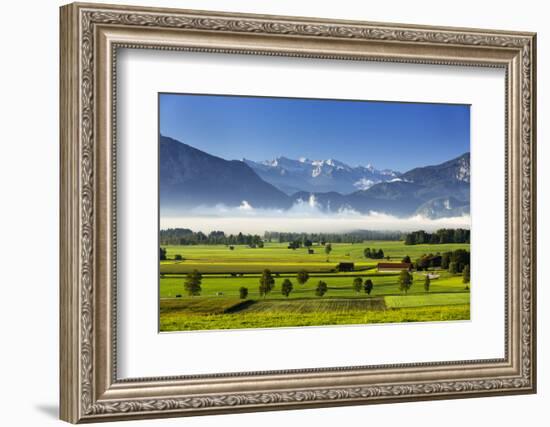 German Alpine Foothills with Karwendel Mountains Near Penzberg-Ralf Gerard-Framed Photographic Print