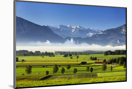 German Alpine Foothills with Karwendel Mountains Near Penzberg-Ralf Gerard-Mounted Photographic Print