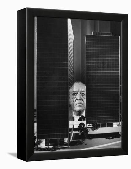 German Architect Mies Van Der Rohe and his Modern Apartment Buildings Designed for Lake Shore Drive-Frank Scherschel-Framed Premier Image Canvas