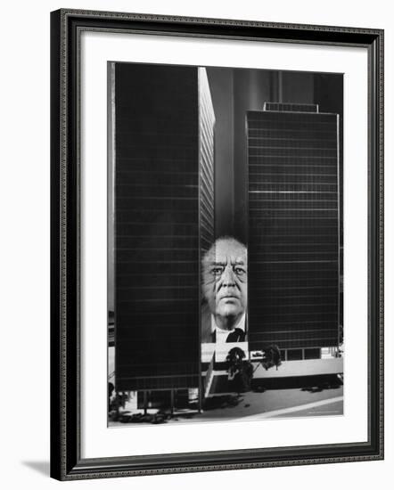 German Architect Mies Van Der Rohe and his Modern Apartment Buildings Designed for Lake Shore Drive-Frank Scherschel-Framed Premium Photographic Print