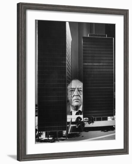 German Architect Mies Van Der Rohe and his Modern Apartment Buildings Designed for Lake Shore Drive-Frank Scherschel-Framed Premium Photographic Print