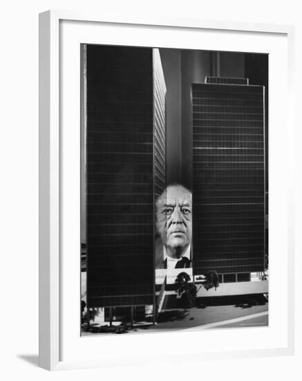 German Architect Mies Van Der Rohe and his Modern Apartment Buildings Designed for Lake Shore Drive-Frank Scherschel-Framed Premium Photographic Print