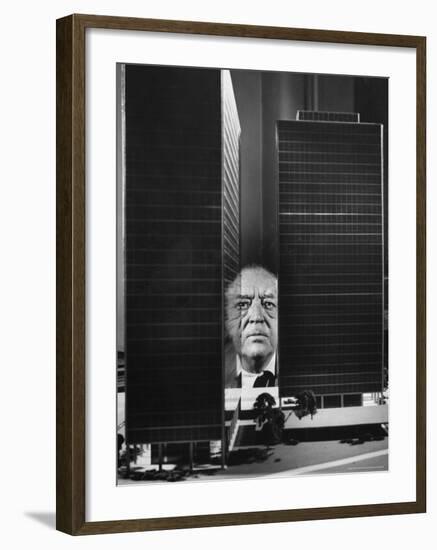 German Architect Mies Van Der Rohe and his Modern Apartment Buildings Designed for Lake Shore Drive-Frank Scherschel-Framed Premium Photographic Print