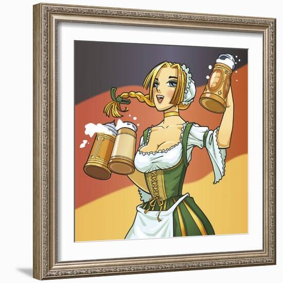 German Barmaid-Harry Briggs-Framed Giclee Print