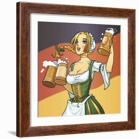 German Barmaid-Harry Briggs-Framed Giclee Print