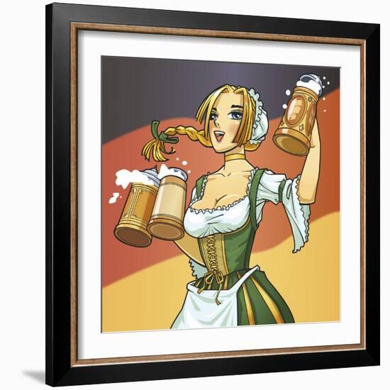 German Barmaid-Harry Briggs-Framed Giclee Print