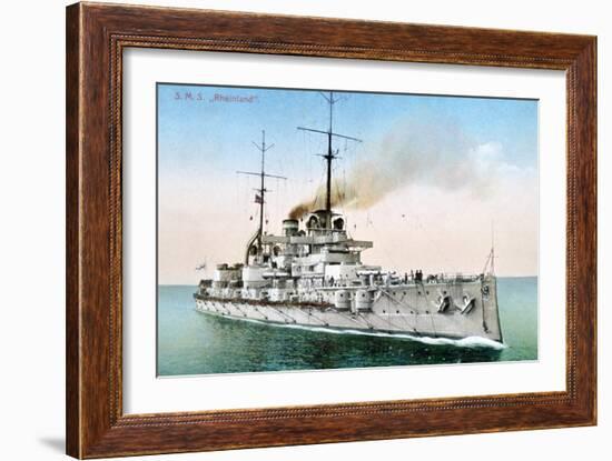 German Battleship Rheinland, C1910-1918-null-Framed Giclee Print